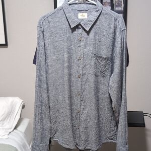 Marine Layer Gray Casual Button Down Shirt Soft Cotton